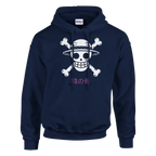 Monkey Bones - One Piece-Inspired Hoodie   Japanese script says "Monkey Bones"