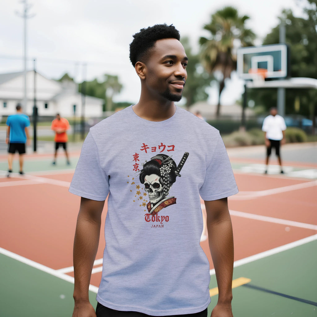 Tokyo Skull Geisha Tee – Japanese Streetwear Graphic T-Shirt