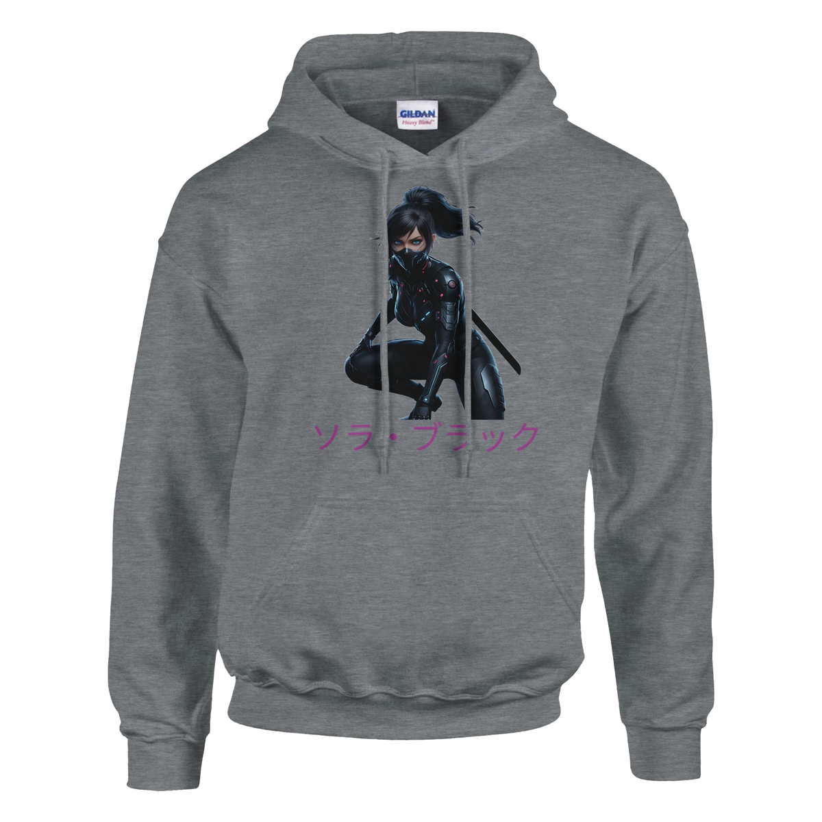 Sora Black Hoodie – Cyber Samurai Streetwear