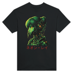 Neon Rae Cyborg Warrior T-Shirt: Sci-Fi Cyberpunk Apparel