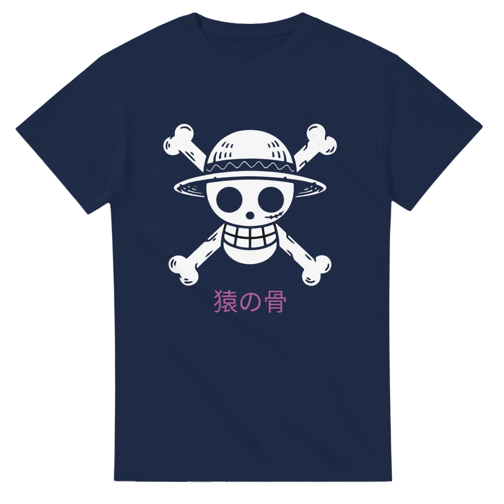 Monkey Bones - One Piece-Inspired T-Shirt   Japanese script says "Monkey Bones"
