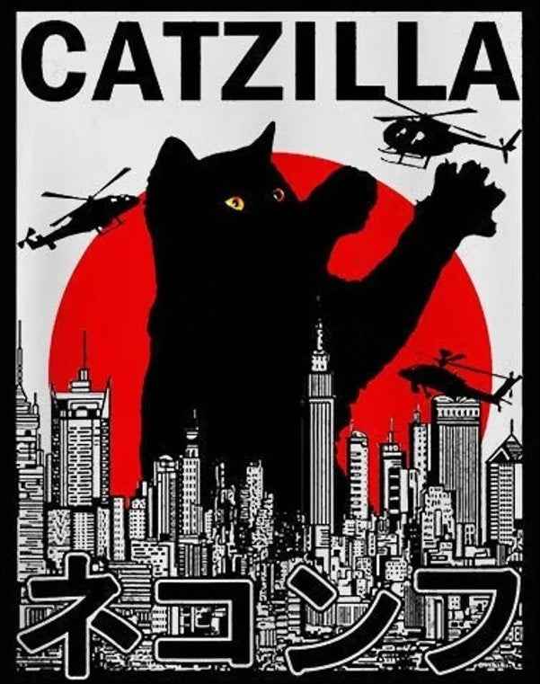 CatZilla City Attack Oversized T-Shirt – Urban Kaiju Streetwear