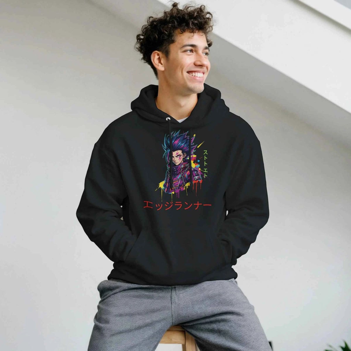 CyberPunk Edgerunner - Hoodie   Neon Anime Streetwear