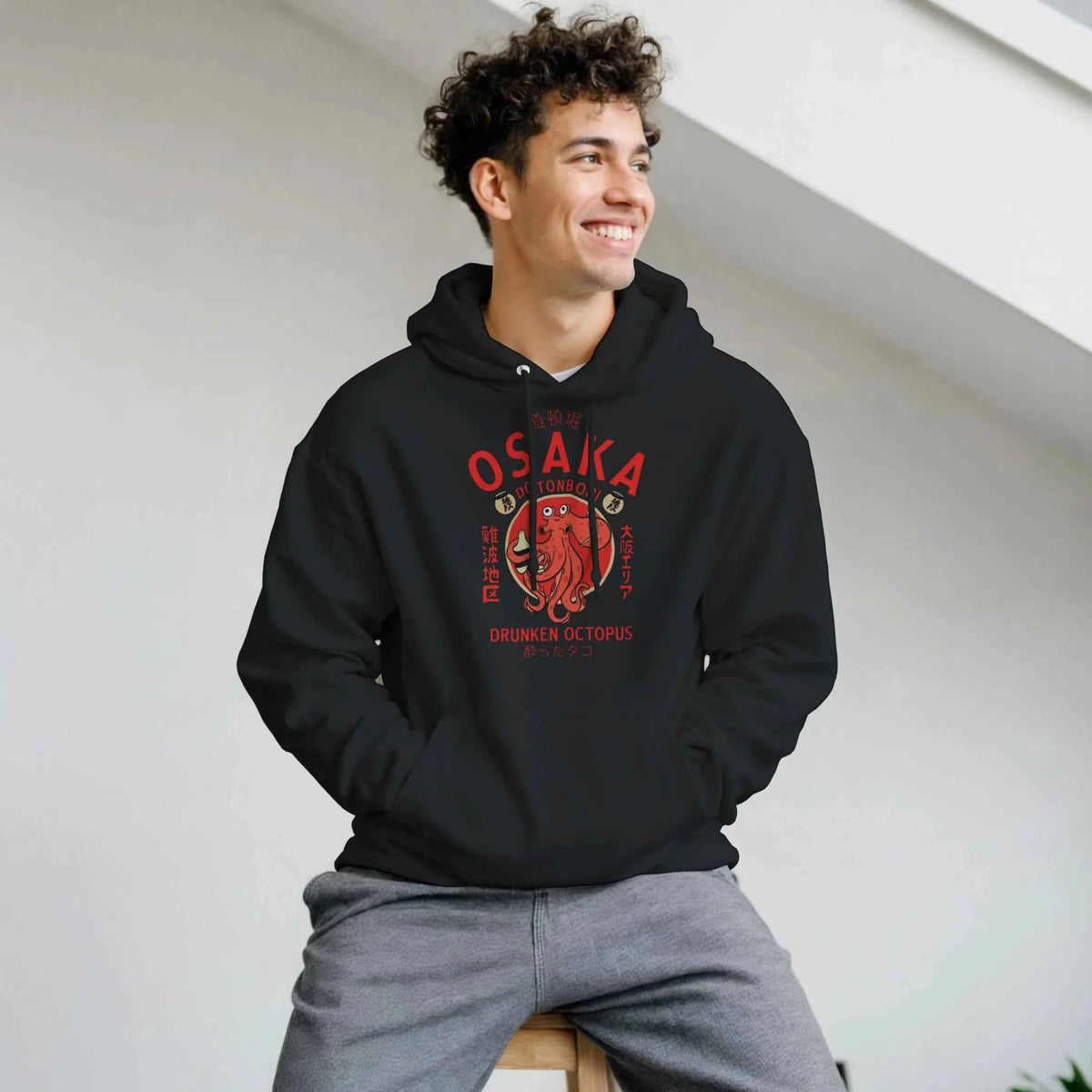 Osaka Drunken Octopus Hoodie - Tokyo Nights Energy