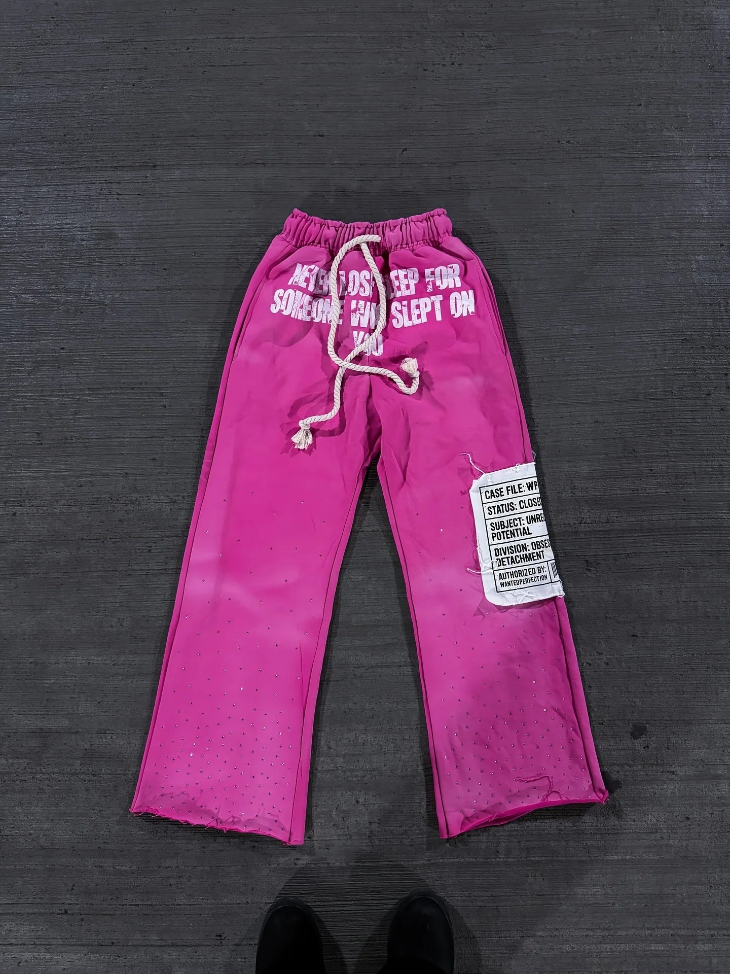 Unisex Loose Fit Graphic Print Track Pants with Relaxed High Street Style