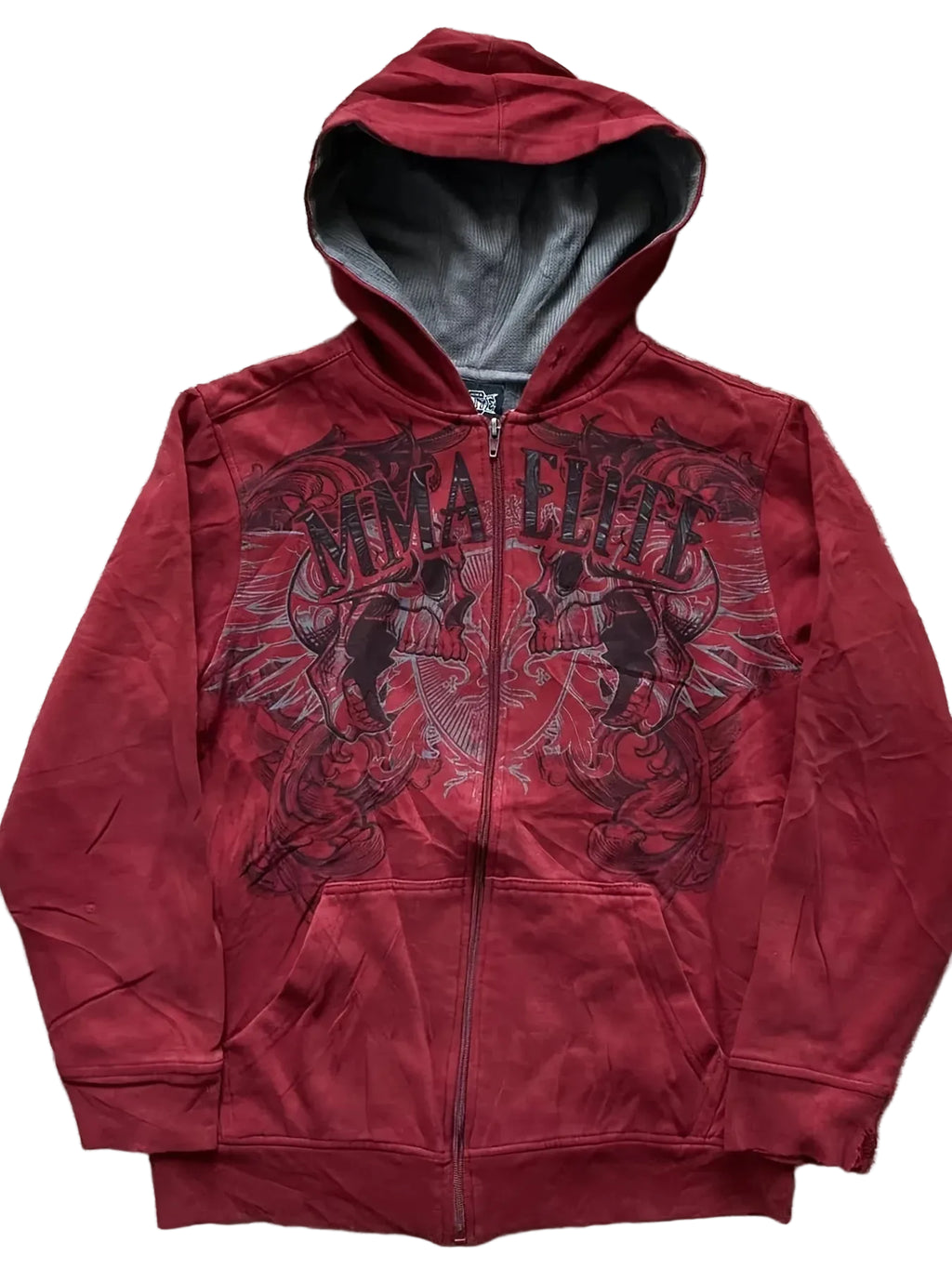 Gothic Graphic Zip-Up Hoodie Inspired by Anime Streetwear Fashion