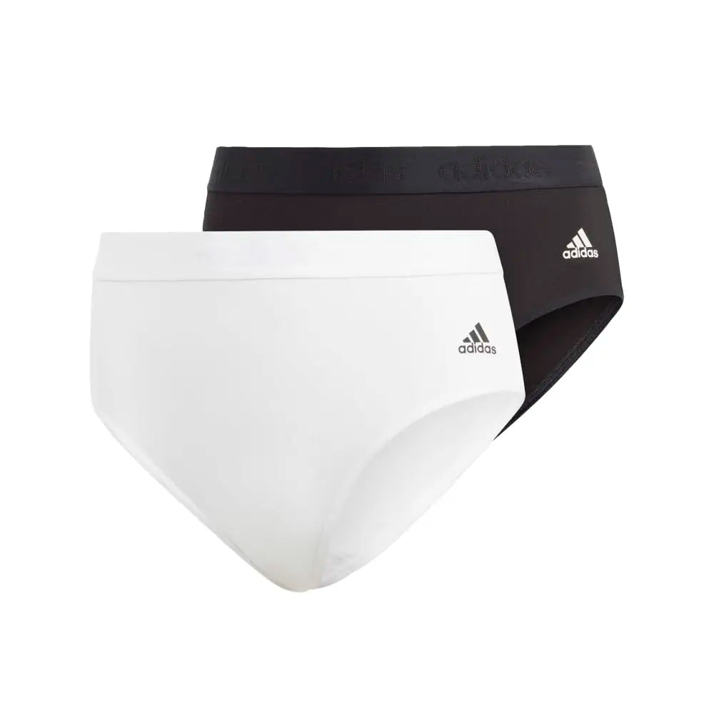 Women’s 2-Piece Cotton Bikini Panties Set with Contrast Waistbands and Classic Full-Coverage Silhouette
