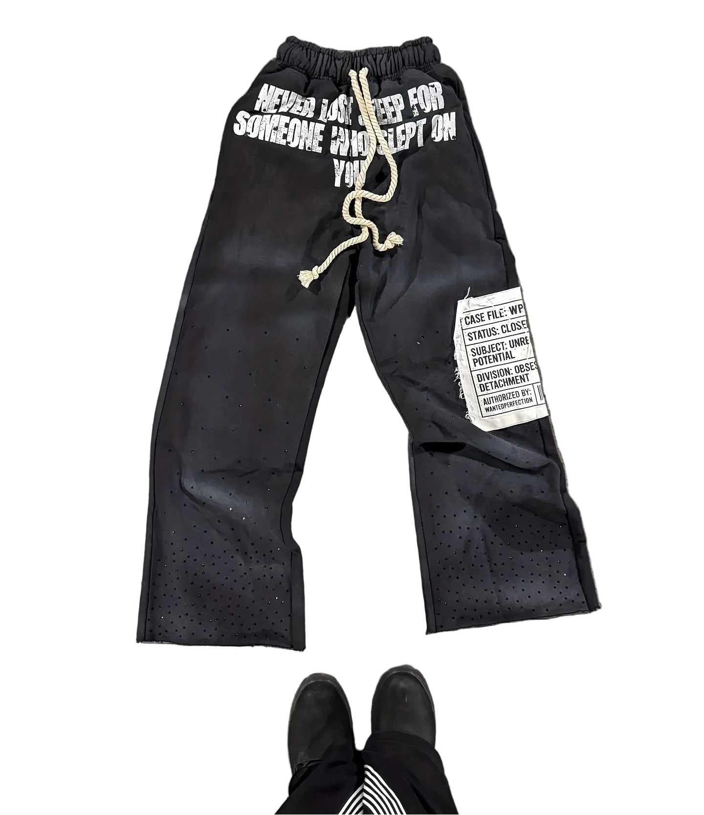 Unisex Loose Fit Graphic Print Track Pants with Relaxed High Street Style