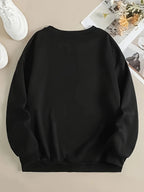 Women's Dragon Inspired Graphic Crew Neck Sweatshirt for Contemporary Casual Streetwear Fashion