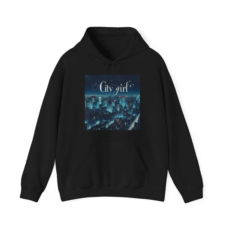 Women's Relaxed Graphic Fleece Hoodie with Kangaroo Pocket for Everyday Streetwear Comfort
