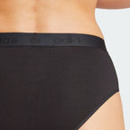 Women’s 2-Piece Cotton Bikini Panties Set with Contrast Waistbands and Classic Full-Coverage Silhouette