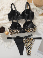 Smooth Molded T-Shirt Bra and Thong Set with Wide Straps