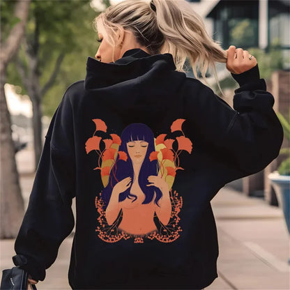 Oversized Artistic Graphic Hoodie with Relaxed Casual Streetwear Style