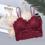 Four-Piece Floral Lace Wire-Free Bralette and Scalloped Panty Collection