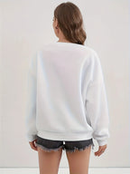 Women's Dragon Inspired Graphic Crew Neck Sweatshirt for Contemporary Casual Streetwear Fashion