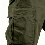 Men's Multi Pocket Cargo Pants with Relaxed Fit Utility Outdoor Casual Streetwear Style