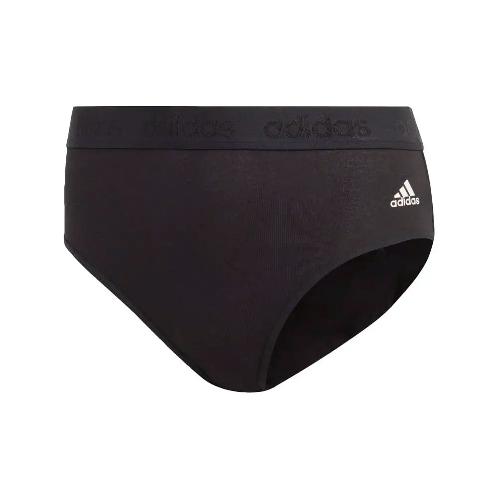 Women’s Black Cotton Bikini Panty with Contrast Waistband and Sleek Everyday Silhouette