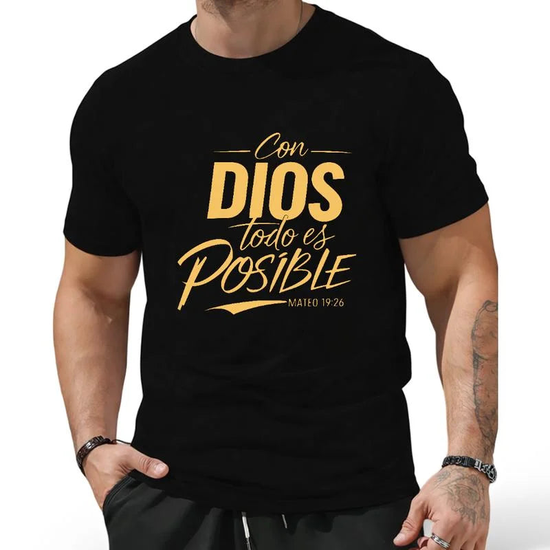 Inspirational Typography Cotton T-Shirt with Minimalist Graphic Design and Relaxed Everyday Fit