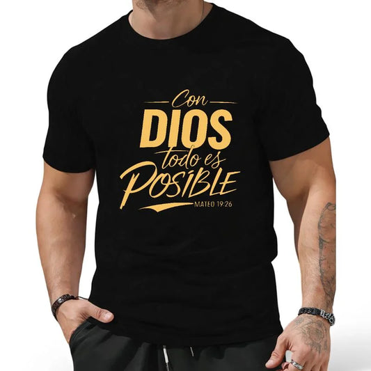 Inspirational Typography Cotton T-Shirt with Minimalist Graphic Design and Relaxed Everyday Fit