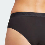 Women’s Black Cotton Bikini Panty with Contrast Waistband and Sleek Everyday Silhouette
