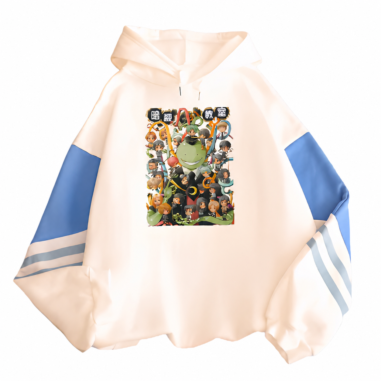 Anime Graphic Oversized Hoodie With Retro Manga Streetwear Art Design