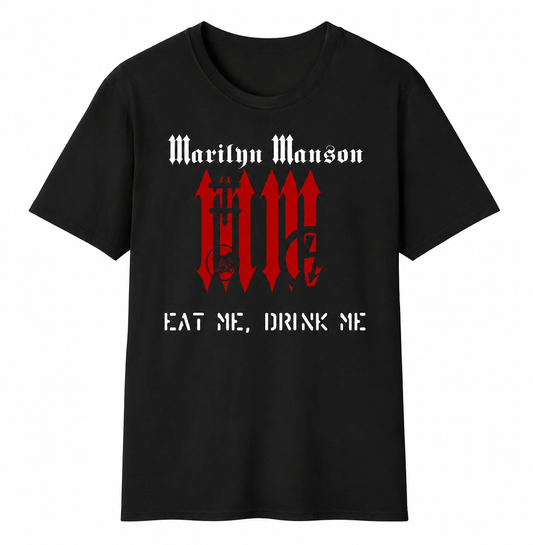 Gothic Typography Graphic Cotton T-Shirt with Alternative Streetwear Inspired Design
