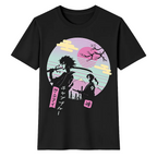 Retro Illustrated Streetwear Cotton T-Shirt with Vintage-Inspired Character Artwork