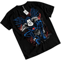 Anime Gothic Reaper Graphic T-Shirt with Dark Manga Streetwear Artwork