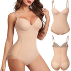 Structured Underwire Shaping Bodysuit with Adjustable Spaghetti Straps