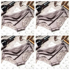 Four-Piece Low-Rise Seamless Brief Set with Intricate Lace Backs