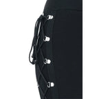Lace Up Side Leggings High Waist Gothic Alternative Fashion Bottoms