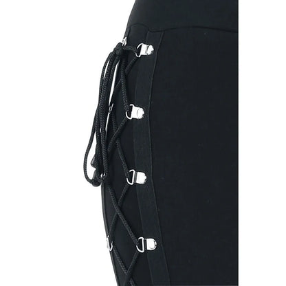 Lace Up Side Leggings High Waist Gothic Alternative Fashion Bottoms