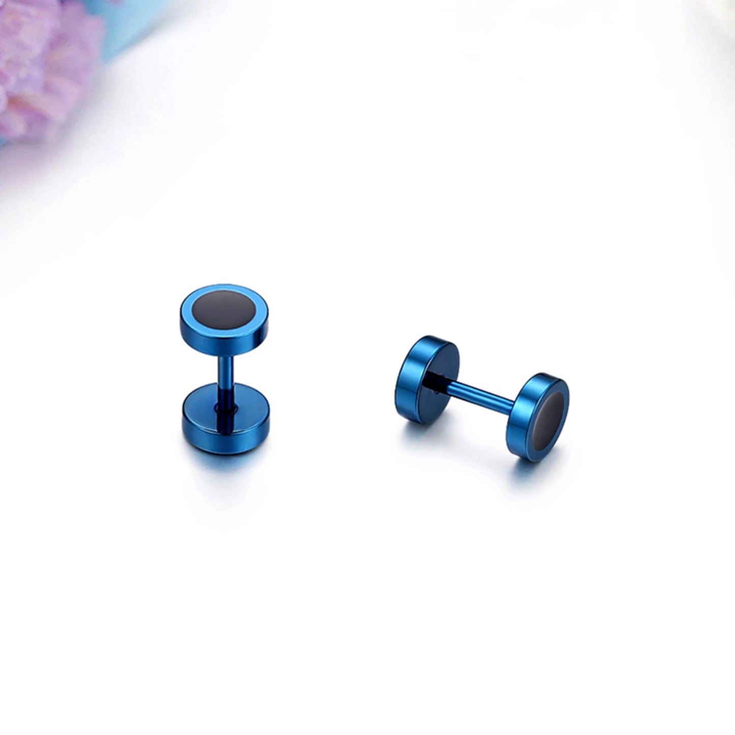 Minimalist Round Faux Plug Stud Earrings for Alternative Streetwear Statement Styling