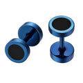 Minimalist Round Faux Plug Stud Earrings for Alternative Streetwear Statement Styling