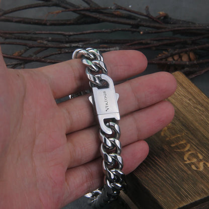 Heavy Cuban Link Chain Bracelet for Punk and Alternative Streetwear Styling