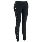 Lace Up Side Leggings High Waist Gothic Alternative Fashion Bottoms