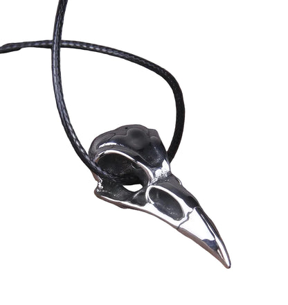 Mini Raven Skull Pendant Necklace for Gothic Alternative Style