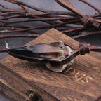 Gothic Raven Skull Pendant Necklace Inspired by Dark Alternative Aesthetics