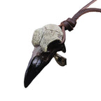Gothic Raven Skull Pendant Necklace Inspired by Dark Alternative Aesthetics