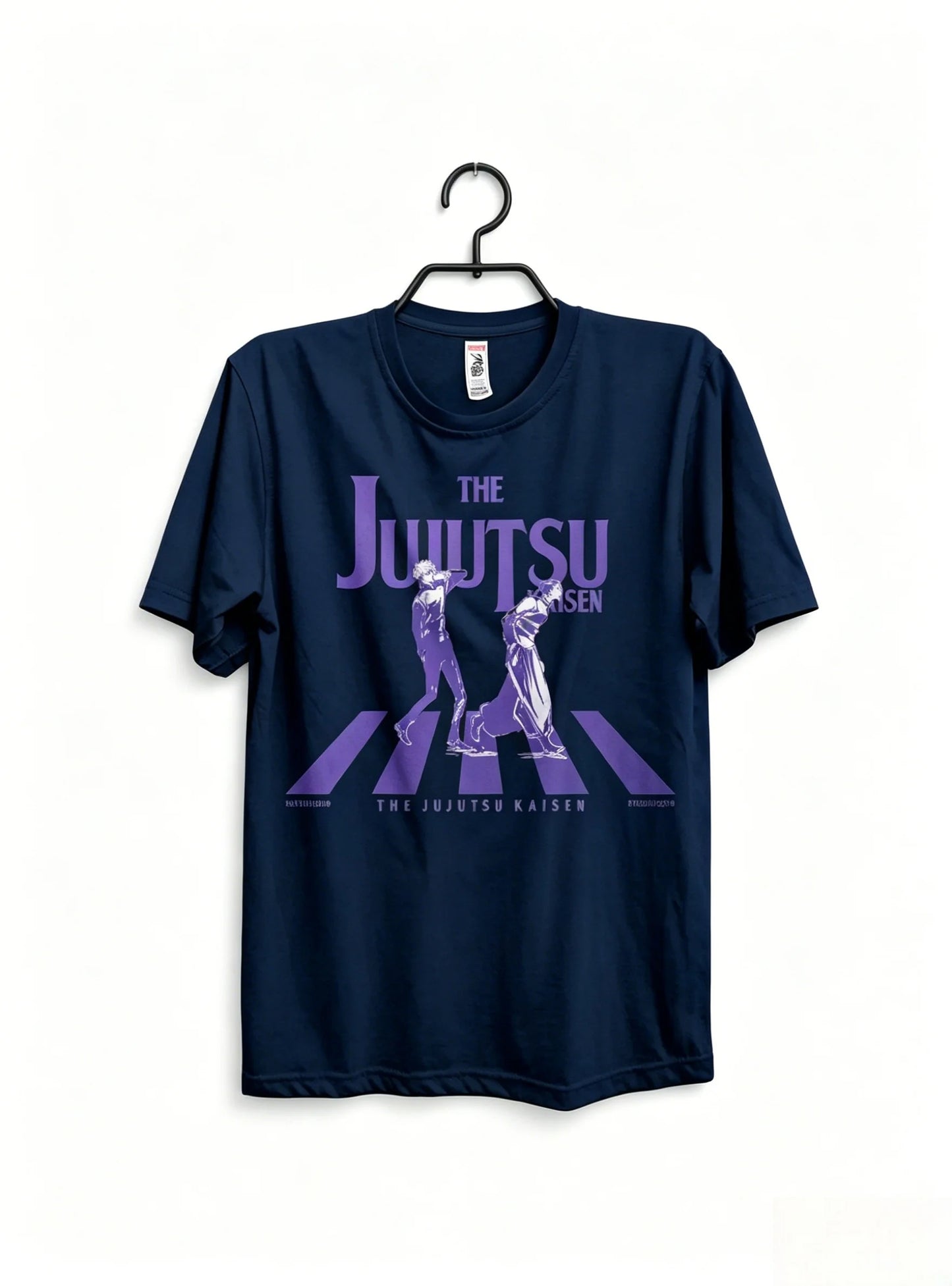 Minimal Shadow Anime Graphic Oversized Washed Cotton Casual T-Shirt
