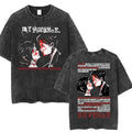 Anime-Inspired Dark Graphic Punk Tee With Vintage Alternative Streetwear Style