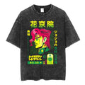 Retro Japanese Pop Art Oversized Washed Streetwear Graphic T-Shirt