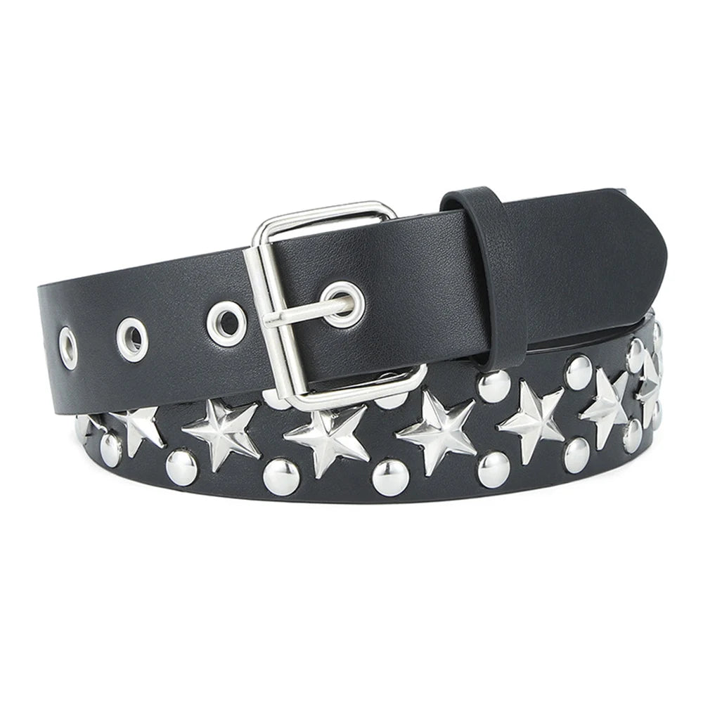 Bullet Chain Rivet Waist Belt for Gothic Punk Alternative Streetwear Styling