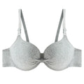 Cotton Deep-V Push-Up Bra with Gathered Cup Detail, Adjustable Straps and Classic Everyday Silhouette