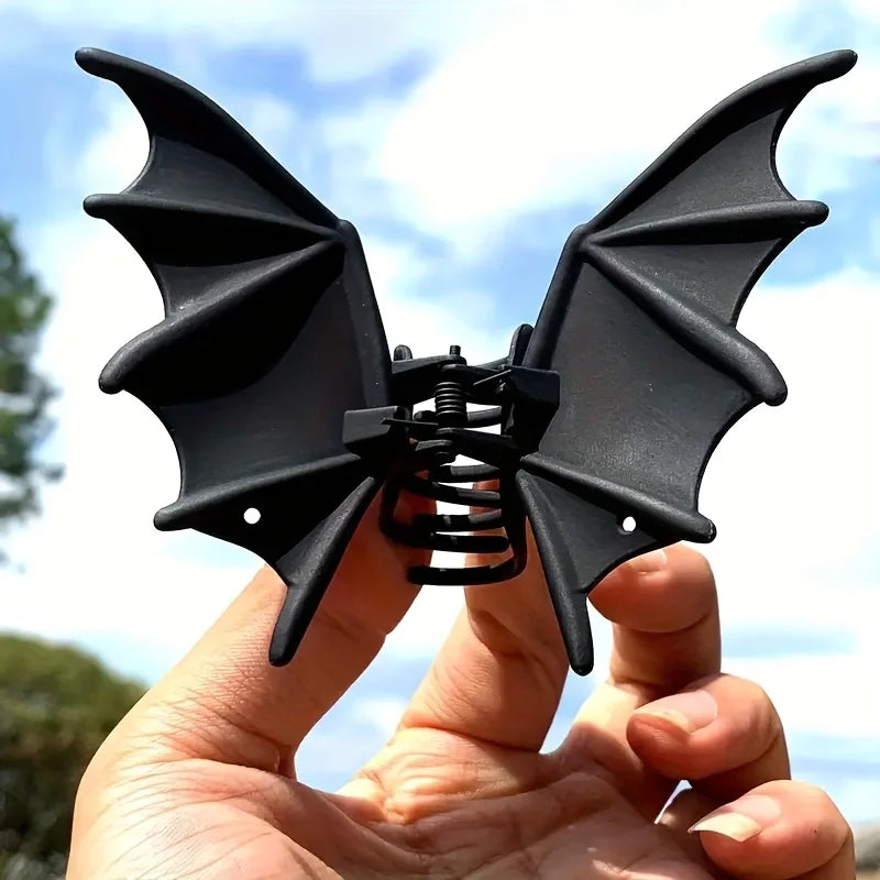 Gothic Bat Wing Hair Claw Clip Alternative Statement Hairstyle Accessory