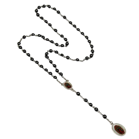 Beaded Cross Pendant Necklace Gothic Alternative Statement Jewelry Piece