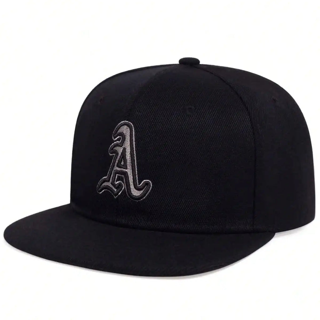 Structured Embroidered Flat Brim Hip Hop Cap for Modern Streetwear and Casual Fashion