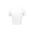 Flame Graphic Crop Tee with Motorcycle Inspired Artwork and Y2K Style