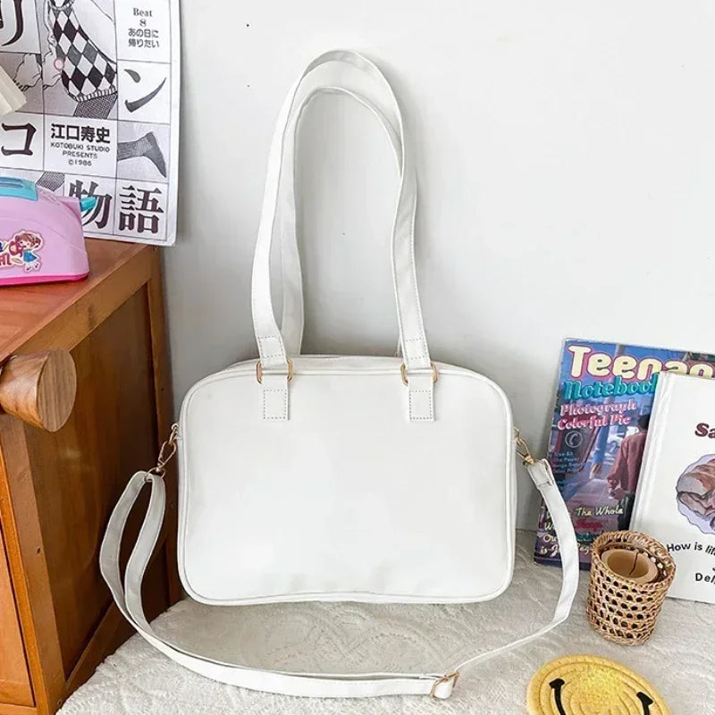 Display Window Box Shoulder Bag with Decorative Accent Details