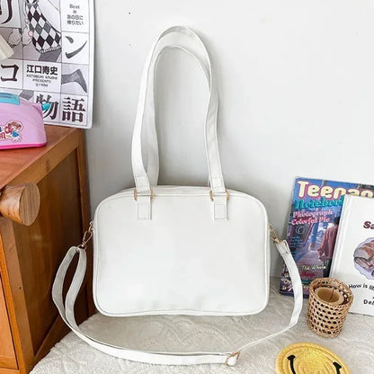 Display Window Box Shoulder Bag with Decorative Accent Details